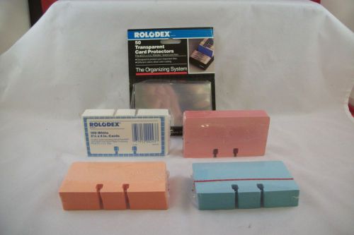 50 Rolodex TPB-24 Transparent Card Sleeves Protectors &amp; 200 2 1/4&#034; x 4&#034; Cards 4