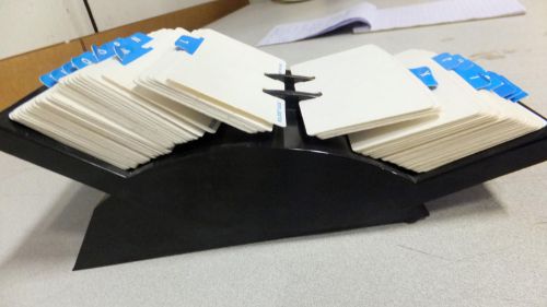 Used rolodex v-glide gl-24, a-z, 200 ea 4&#034; x 2.25&#034; cards, holds 500 cards, w/war for sale