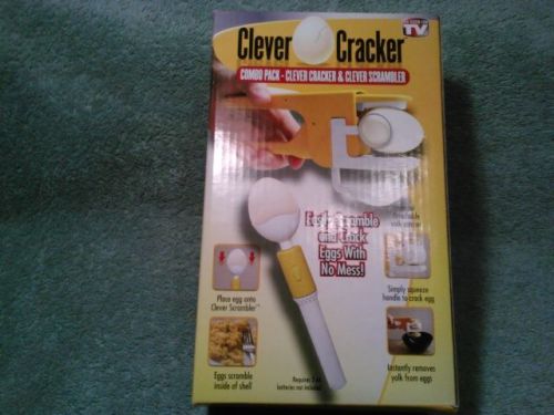 New Clever egg Cracker &amp; Clever Scrambler Yolk Separates NO MISS as seen on TV