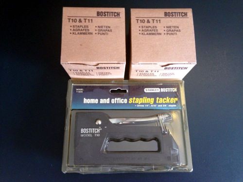 Bostitch Stapler T10-CS with 2 boxes of New Unopened Staples (24,000)