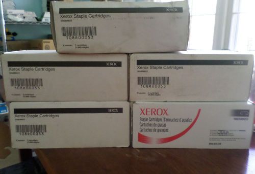 LOT OF 15 GENUINE XEROX STAPLE CARTRIDGES 108R00053 5000 EA BOXED ~FREE SHIPPING