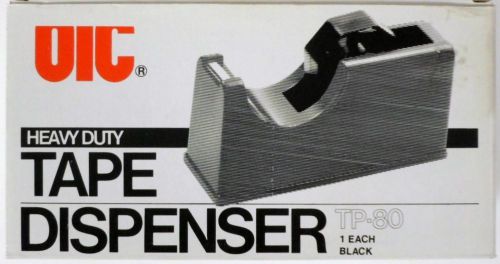 Officemate TP-80 Black 2-in-1 Heavy Duty Tape Dispenser 1&#034; and 3&#034; Core NEW
