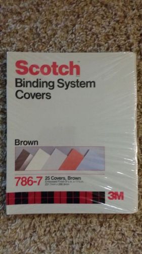 NEW Scotch Binding System Covers 786-7 25 count Brown