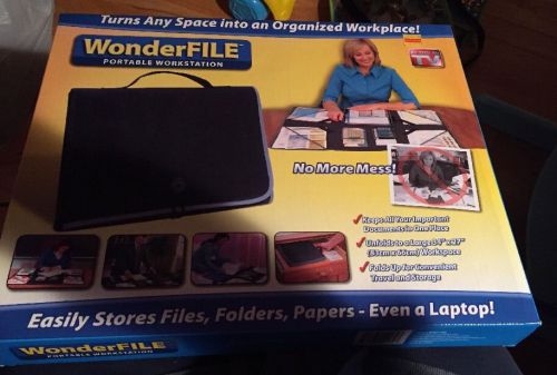 Wonderfile portable workstation black file organizer, travel and storage for sale