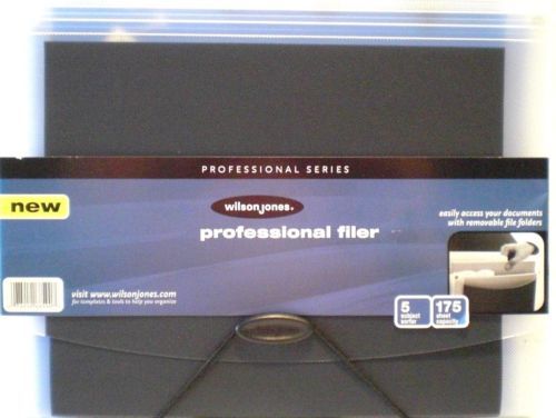 Acco Wilson Jones Professional Files 5 Removable Poly Folders 175 Sheets Bungee