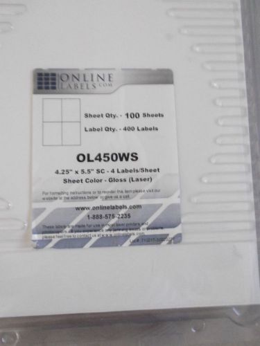 4.25x5.5&#039;&#039; Shipping Labels - 4 Labels Per Page - 400 Shipping Labels
