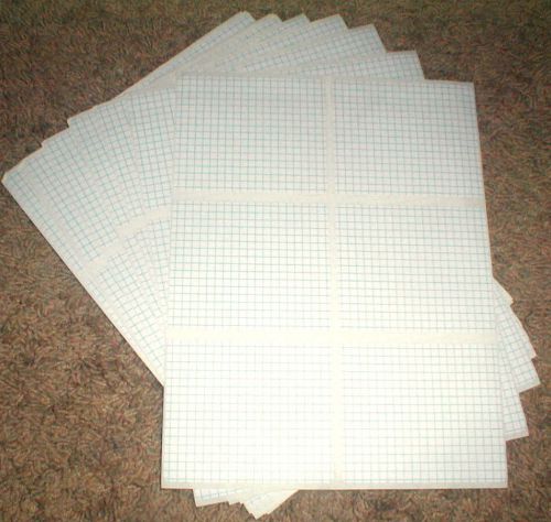 Box of 4500 self adhesive labels 4&#034; x 3 3/8&#034; with blue line grid pattern for sale