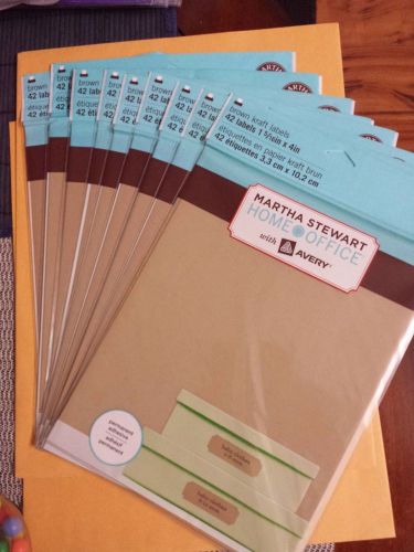9pk New Martha Stewart Home Office with Avery Brown Kraft Labels - Avery 72432