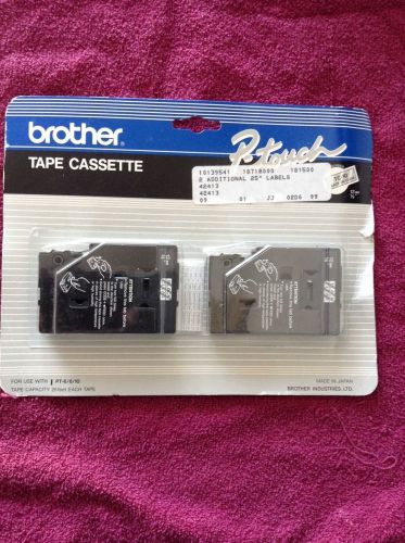 Brother Tape Cassette P-Touch TC-10 Black On Clear 12mm 1/2&#034;