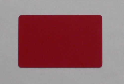 100 Blank PVC Plastic ID Red CR80 Credit Card 30Mil
