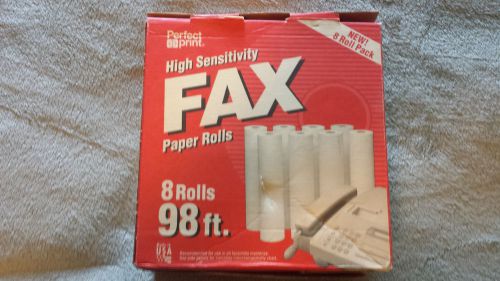 PERFECT PRINT High Sensitivity FAX PAPER ROLLS Open Box Includes 5 Unused Rolls