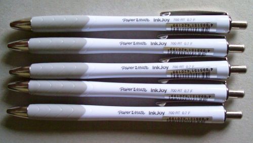 12 Papermate InkJoy 700 RT Retractable Ball Pens Fine Black 0.7mm