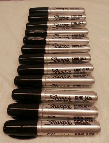 Sharpie King Size Permanent Marker 12 Black Markers New