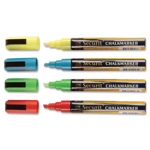 Deflect-o Wet-erase Markers Assorted Colors - Chisel Pen Point Style (sma510v4)