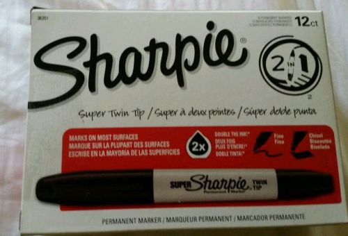 Sharpie Super Twin Tip Black (SHP 36201) - 12/pk
