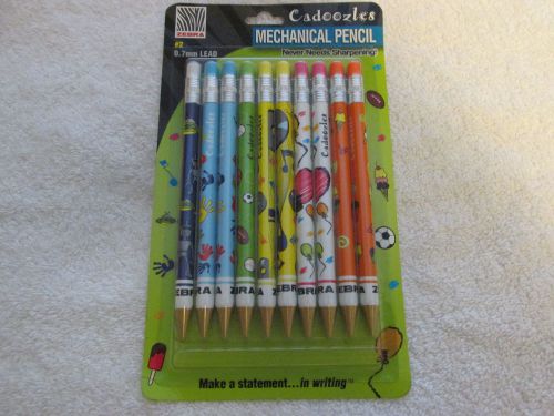 Zebra Cadoozles Mechanical Pencils #2 0.7mm Lead