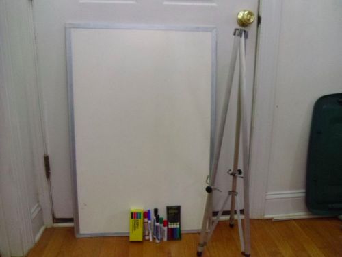 Ghent Dry Erase Board 2&#039; x 3&#039; with Adjustable metal Tripod expands to 66&#034;, Easel