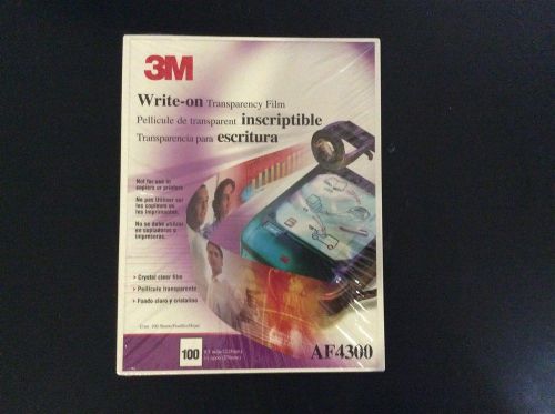 3M AF4300 Write-On Transparency Film 8.5&#034; x 11&#034; 100 Count /Box Brand New