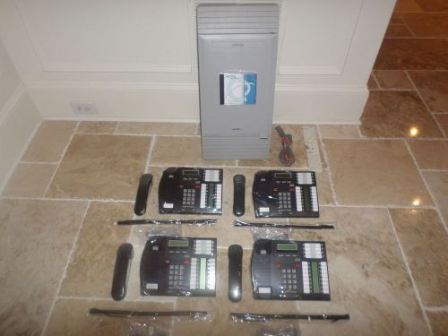 Nortel norstar mics office phone system meridian (4) t7316 phones like new for sale
