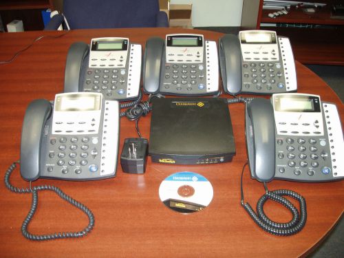 Centerpoint Fortinet Talkswitch CT.TS001 PBX Phone System + 5 Intelivoice Phones