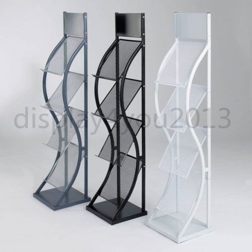 A4 WAVE LITERATURE BROCHURE DISPLAY STAND MAGAZINE RACK FOR RECEPTION SHOWROOM