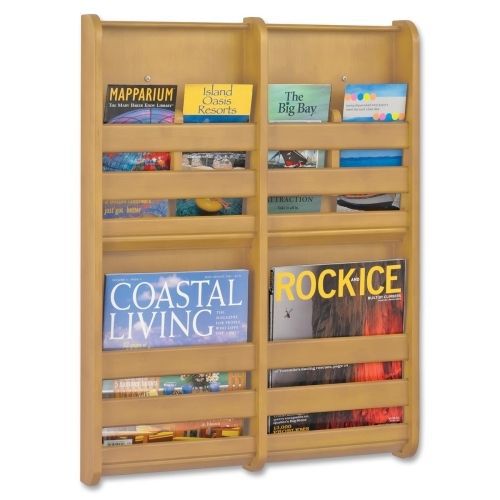 Bamboo Magazine/Pamphlet Wall Display, 19-1/2w x 1-3/4d x 25-1/2h, Natural