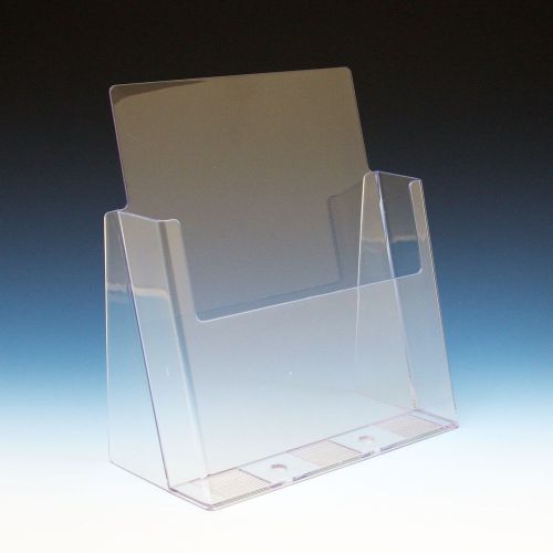 Plastic Brochure Holders - For Material up to 8.5 Inches Wide - 12 Unit Case