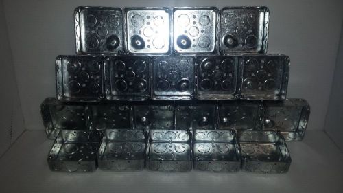 (20 pc) 4&#034; square electrical metal box 4x4 raco for sale