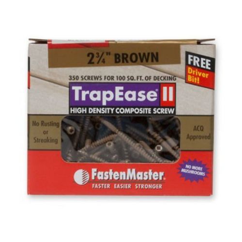 Fastenmaster Trapease II Composite Screws, TreeHouse, 100 count
