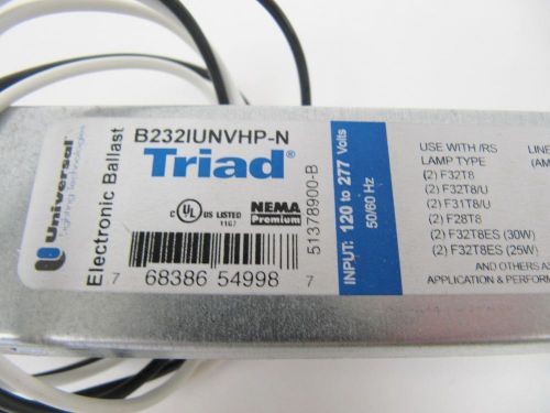 2-new universal triad b2321unvhp-n electronic fluorescent ballast  120-277 v for sale