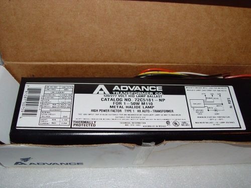 NEW Advance 72C5181-NP Metal Halide HID 50w M110 Lamp Ballast Auto-Transformer