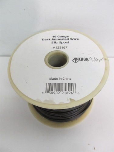 Anchor Wire 123167, 5 lbs, 16 ga. Dark Annealed Wire