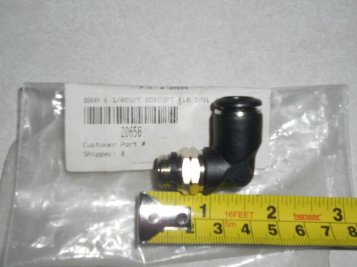 Tubing Elbow. Quick Release,  10mm x 1/4 Male