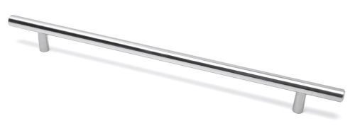 10 T Bar Handles - Brushed Nickel Plated Steel 326Mm Length 256Mm Screw Centres