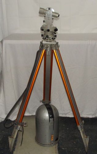 Sokkisha Tokyo Japan Lietz Level Transit 10B Helmet Metal Case &amp; Aluminum Tripod