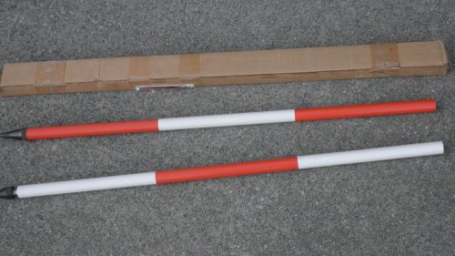 Lot 2 7687 8 foot range pole Two 4ft Sections W/ Carrying Case &amp; Separate Point