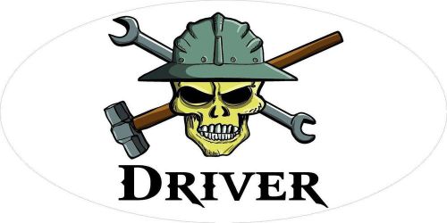 3 - Driver Skull Oilfield Roughneck Hard Hat Helmet Sticker H332