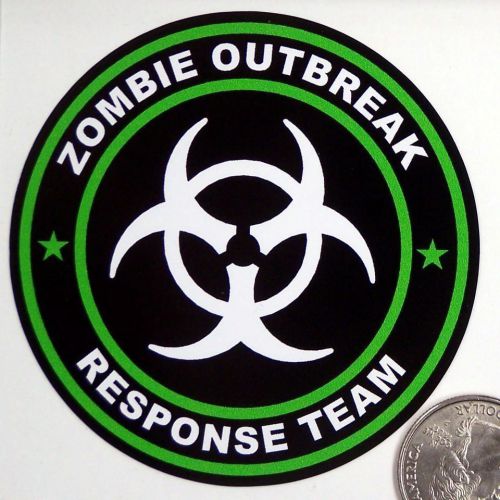 2 - Zombie Outbreak Response Team 3&#034; Green Tool Box Car Bumper Sticker  R102