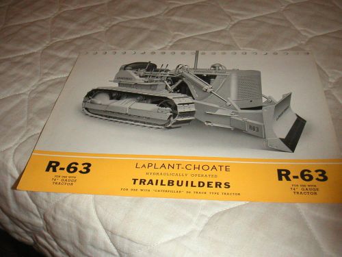 1940&#039;s LaPLANT-CHOATE R-63 TRAILERBUILDER FOR D6 CATERPILLAR SALES BROCHURE