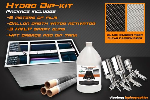 Hydrographics Dip Tank Kit Water Transfer Printing Film, Activator, Guns, Carbon