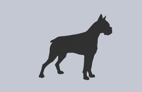 Boxer dog DXF CNC Clip art Plasma, laser, router .dxf animal pet