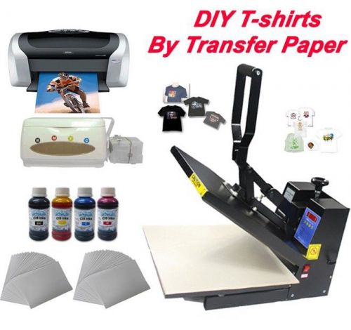15x15 Heat Press,Epson Printer, CISS Cartridge, Bulk Ink,Tshirt Transfer Package