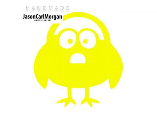 JCM® Iron On Applique Decal, Bird Neon Yellow