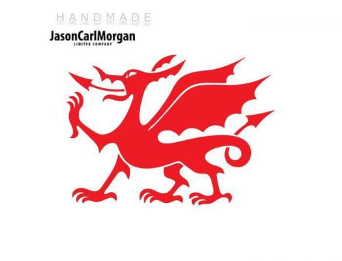 JCM® Iron On Applique Decal, Welsh Dragon Red