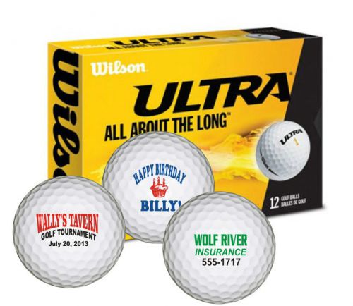 6 Dozen Custom Printed Golf Balls - 1 or 2 color print