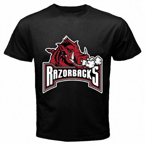 ARKANSAS RAZORBACKS The Hogs Tusk Sport Team Mens Black T-Shirt Size S, M - 3XL