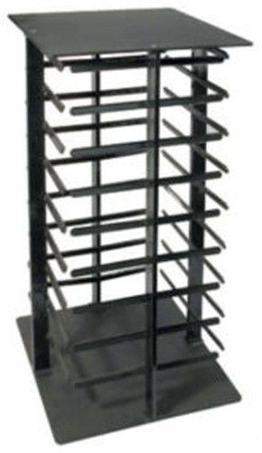 Black acrylic rotating earring display stand revolving hold 144 earring cards for sale