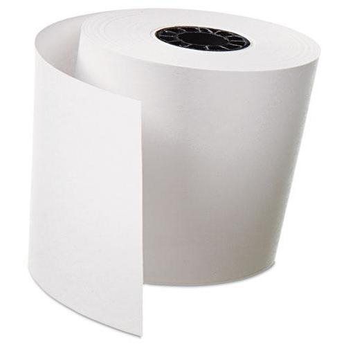 PMC 09228 Single-Ply Cash Register/POS Rolls, 3 in. x 85 ft., White, 50/Carton