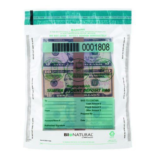 Mmf deposit bag - 9&#034; x 12&#034; - 100/box - clear (mmf236211320) for sale