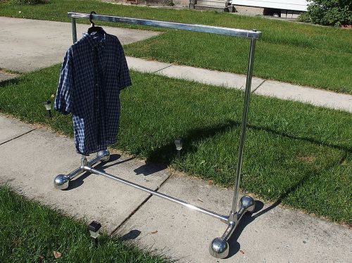Antique henry hanger company rolling clothes rack new york ny art deco style w@w for sale